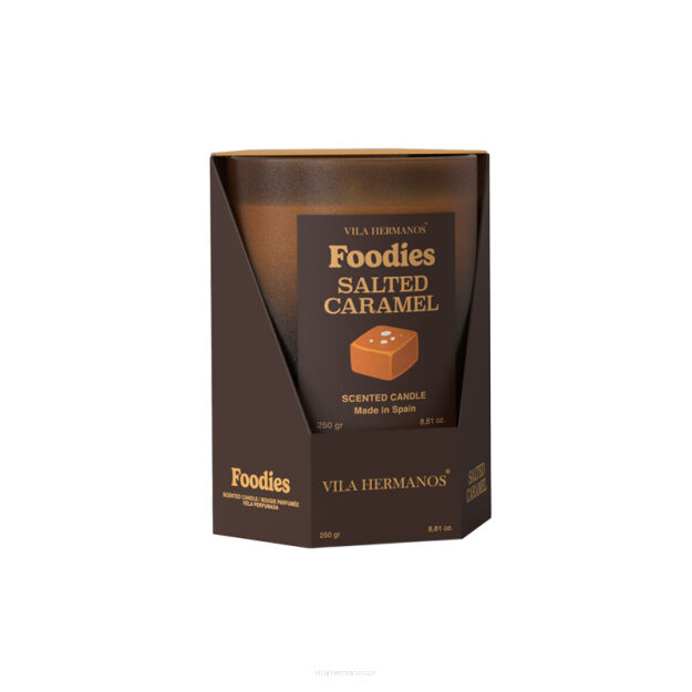 Salted & Caramel - Vila Hermanos - świeca zapachowa 250g - seria Foodies