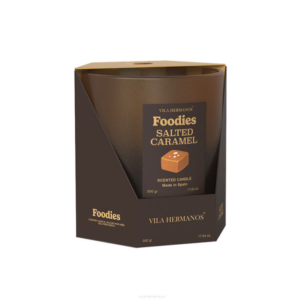 Salted & Caramel - Vila Hermanos - świeca zapachowa 500g - seria Foodies